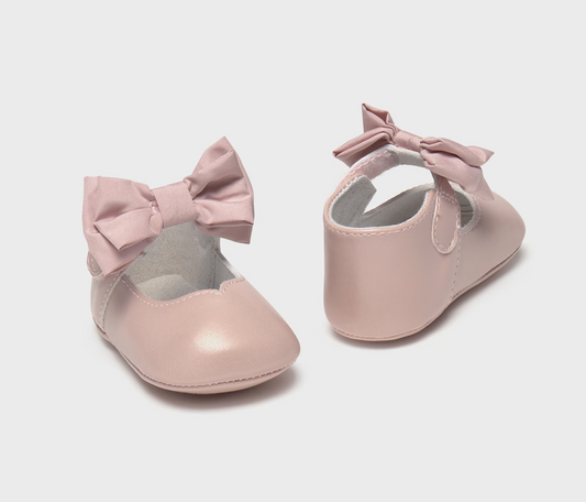 Baby Girl Bow Mary Janes - Petal