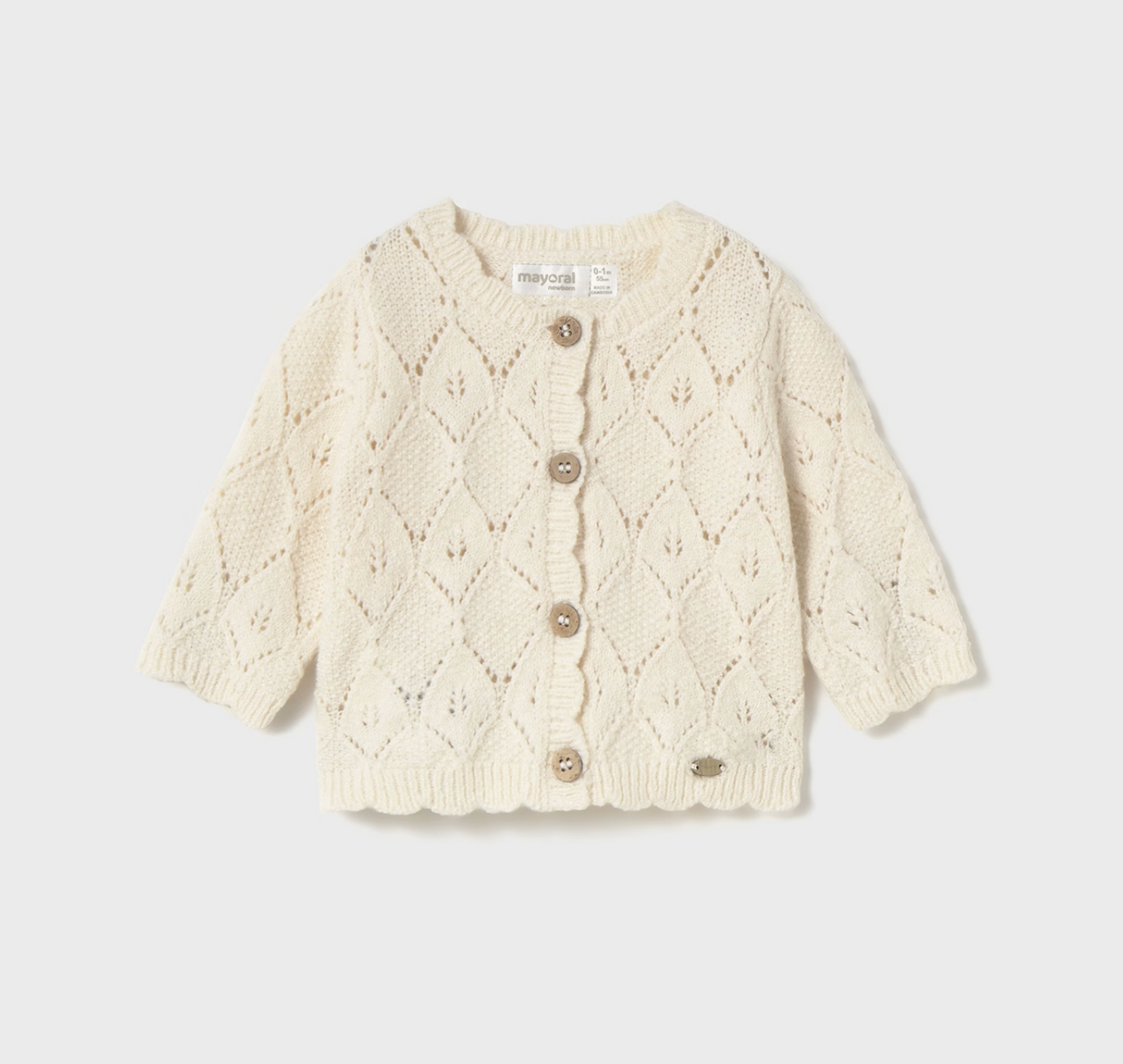 Baby Girl's Knit Cardigan - Milk