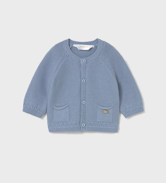 Baby Soft Knit Cardigan - Blue Bell