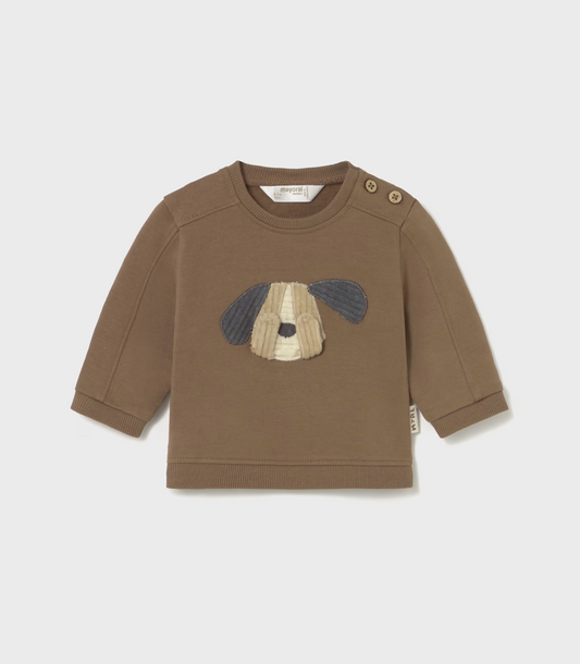 Baby Boy Interactive Puppy Sweatshirt - Cocoa