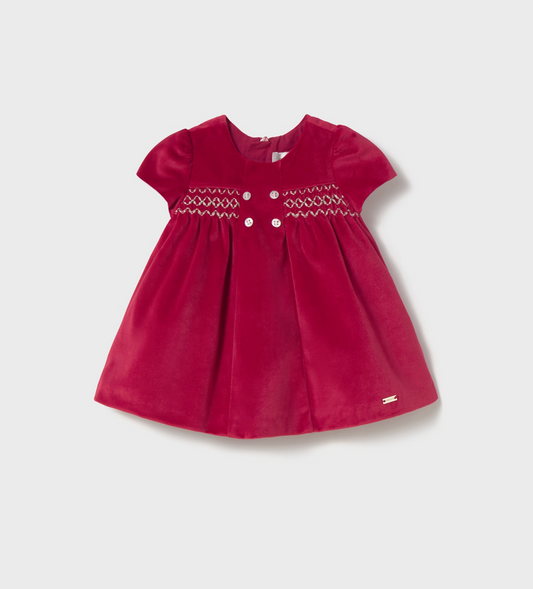 Baby Girl Red Velvet Dress