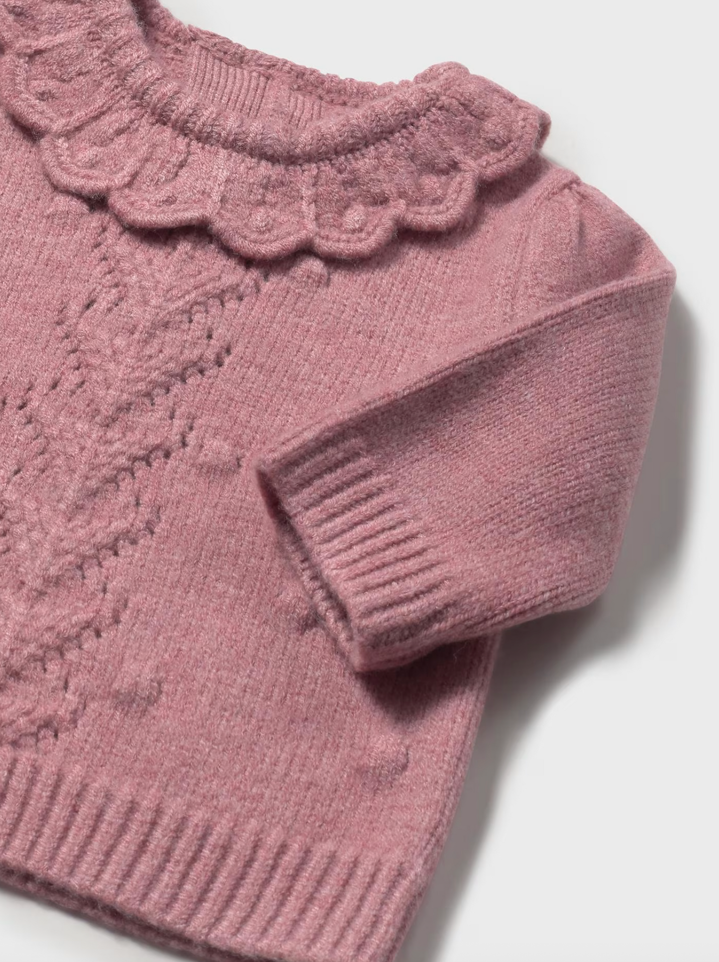 Baby Girl Sweater - Blush Heather