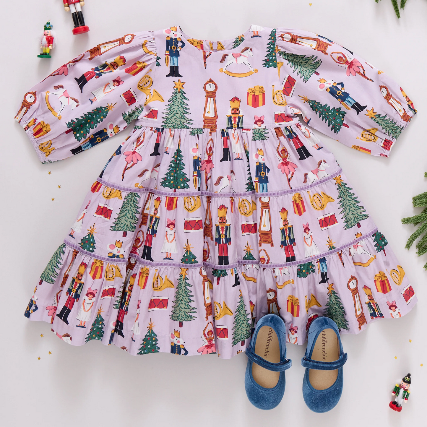 Pink Chicken Girls Peachy Dress - Lavender Nutcracker