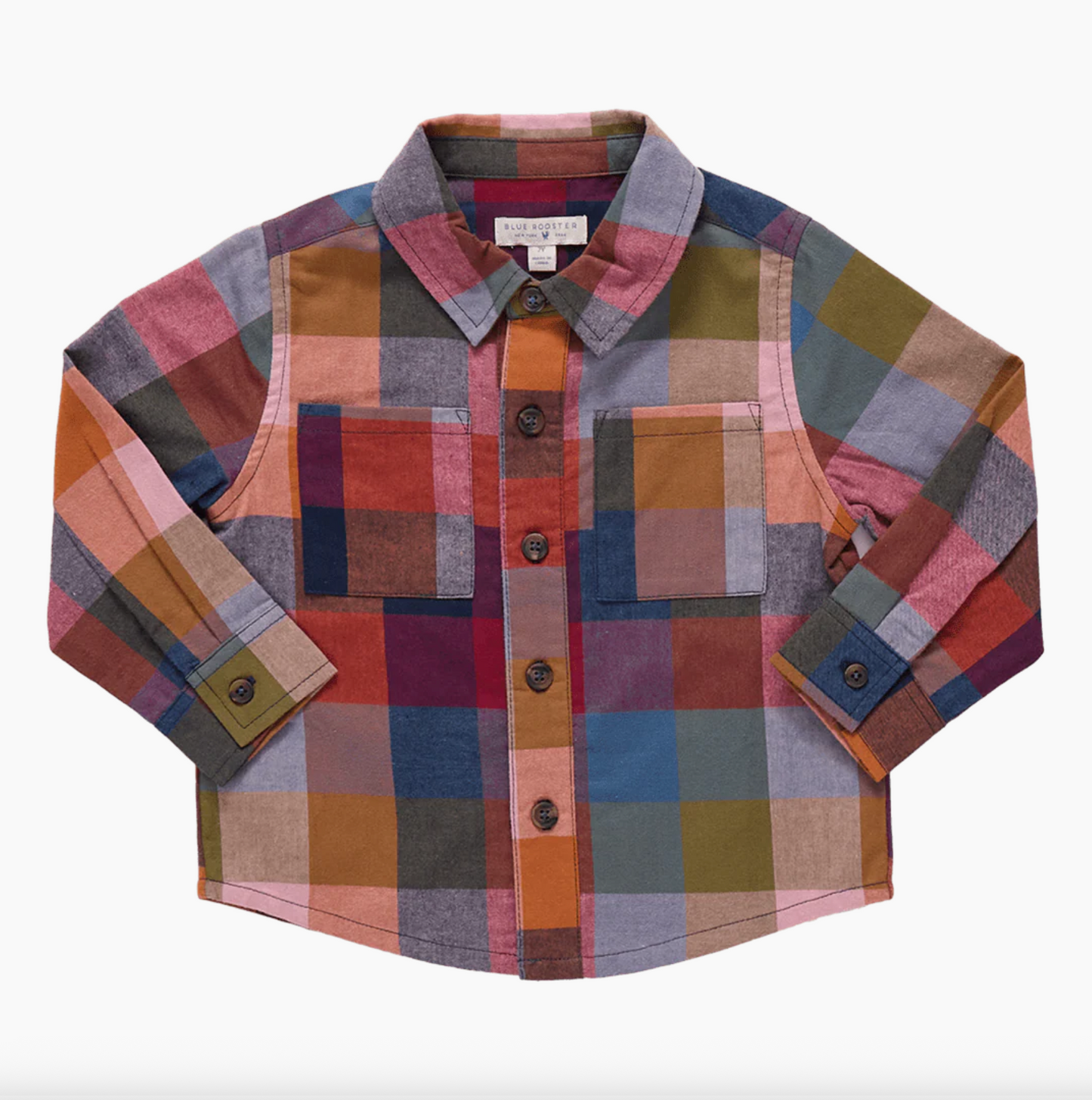 Pink Chicken Boys Jack Shirt - Harvest Check
