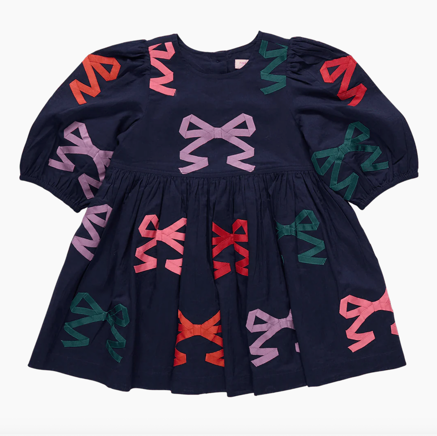 Pink Chicken Girls Brooke Dress - Multi Bow Appliqué