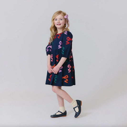 Pink Chicken Girls Brooke Dress - Multi Bow Appliqué