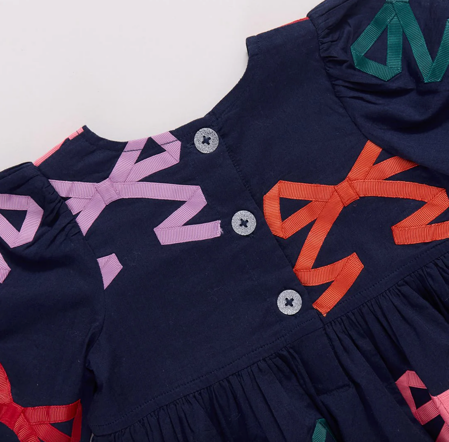 Pink Chicken Girls Brooke Dress - Multi Bow Appliqué