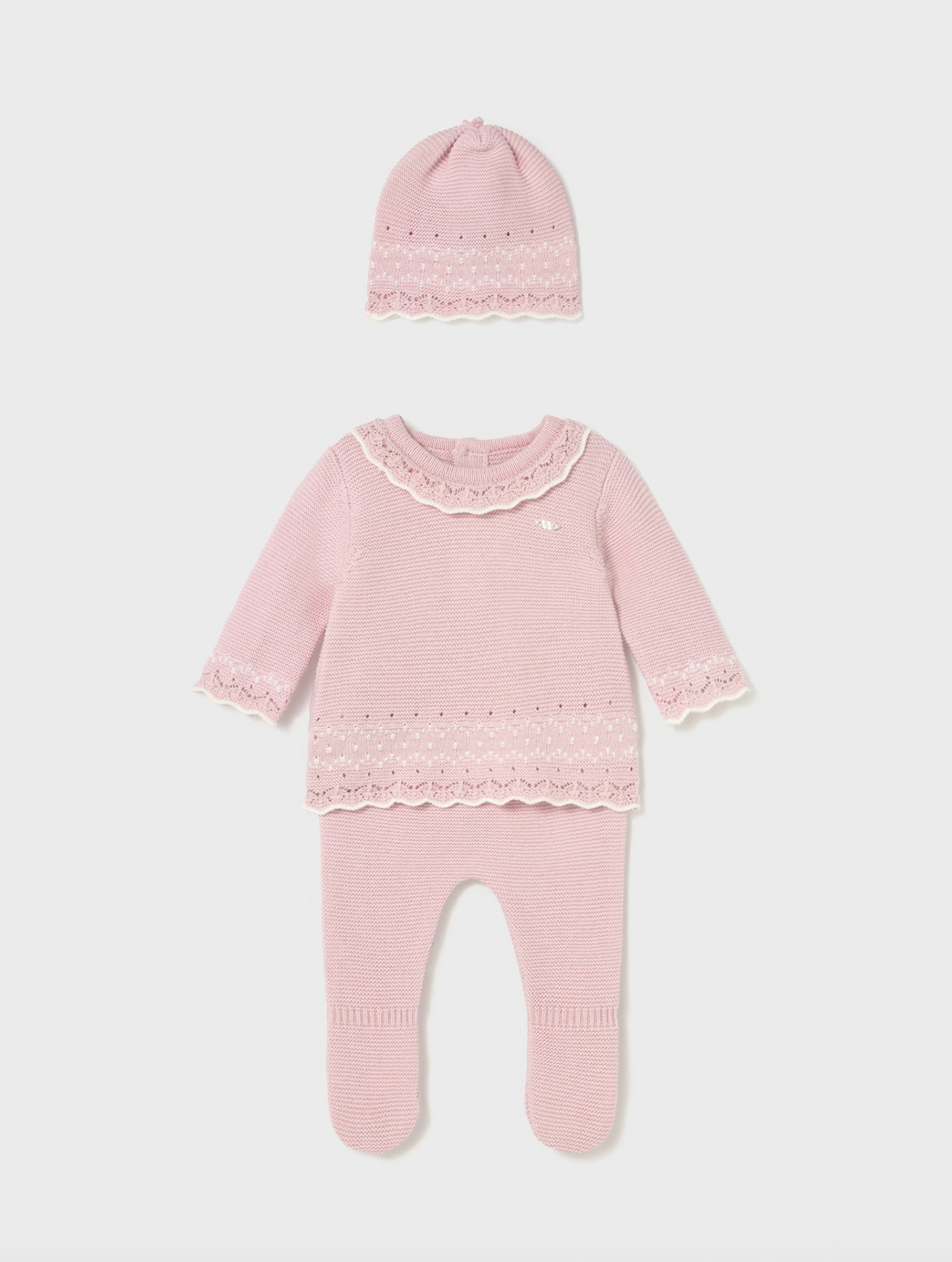 Baby Girl 3-Piece Knit Set - Quartz