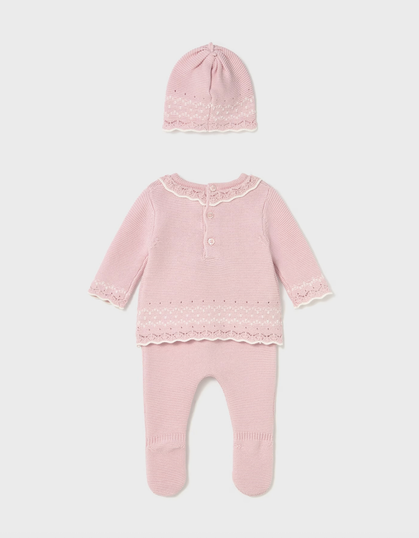 Baby Girl 3-Piece Knit Set - Quartz