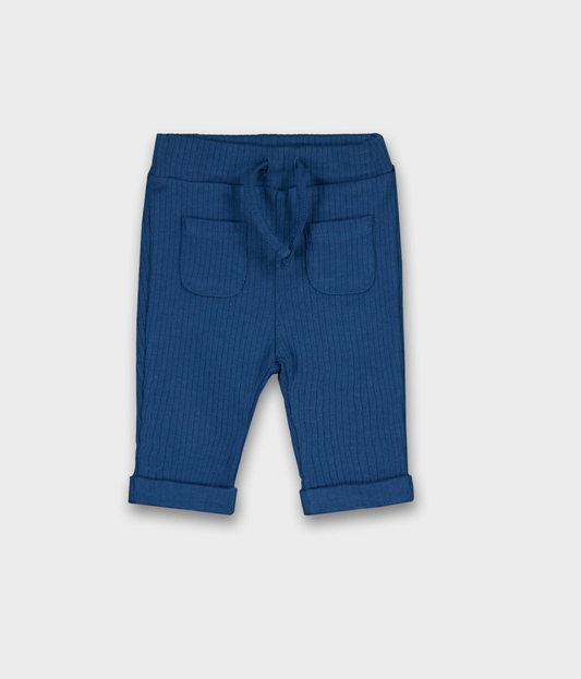 Baby Boy Ribbed Pants - Arctic