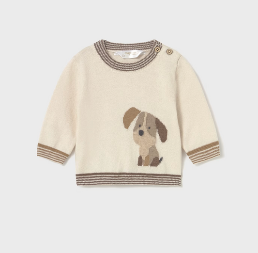 Baby Boy Soft Knit Sweater - Ceramic