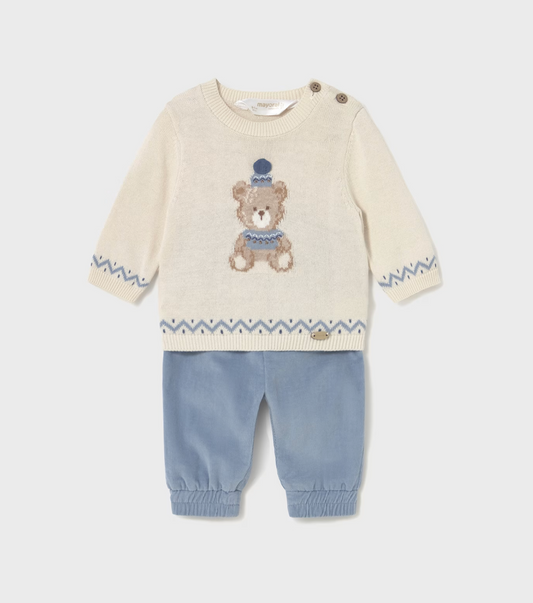 Baby Boy Pants and Sweater Set - Blue Bell