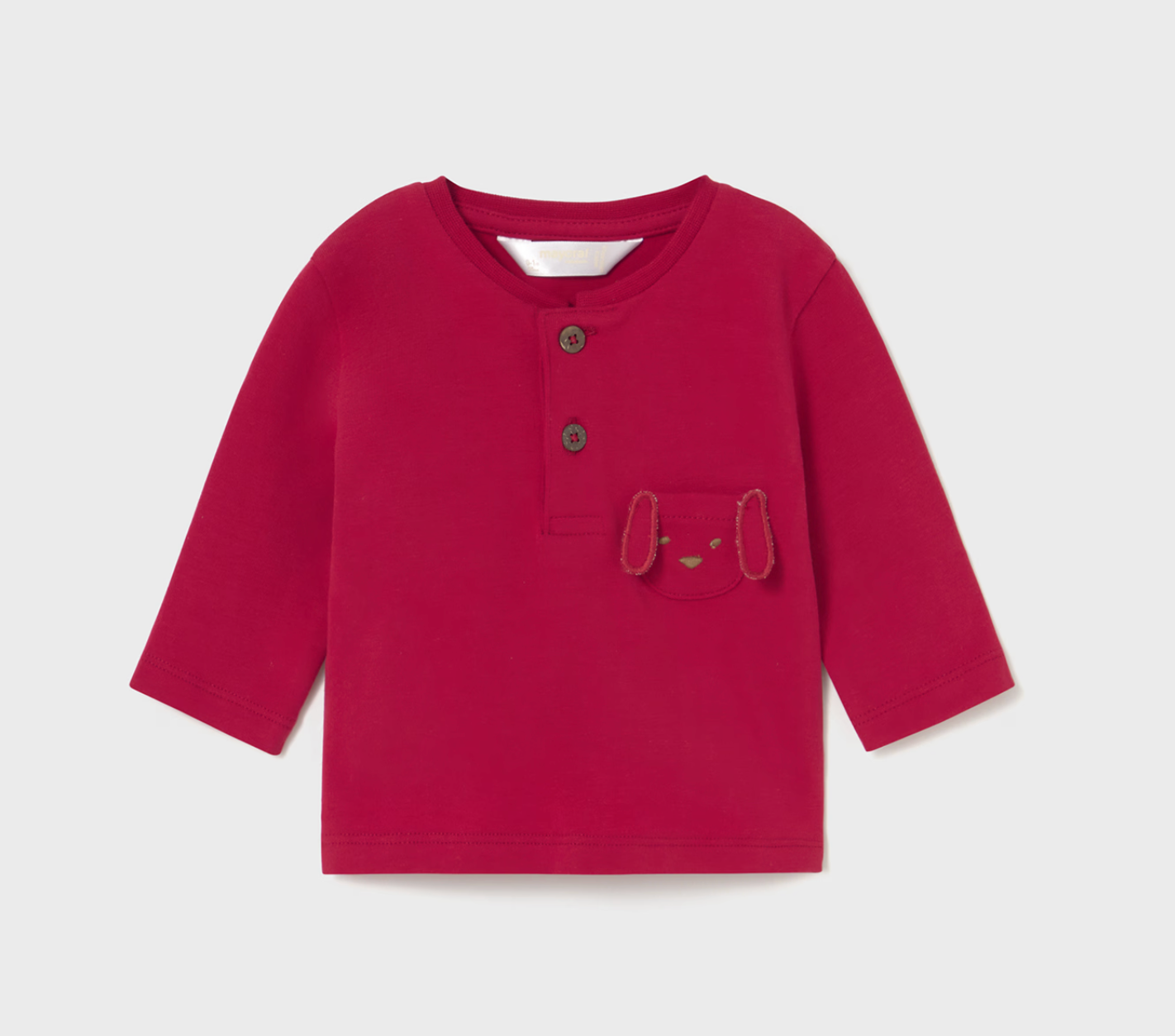 Red Puppy Pocket Baby Boy Shirt