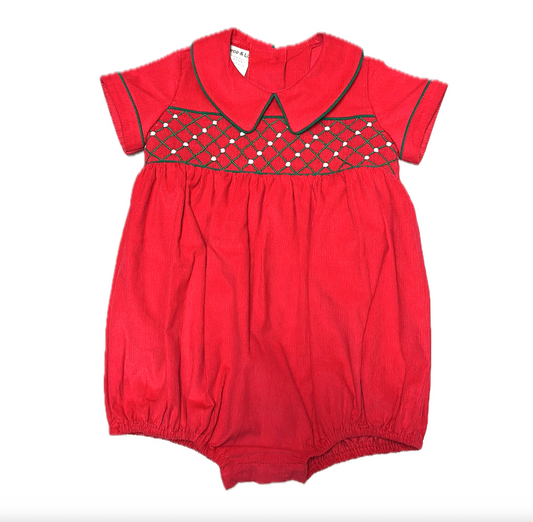 Christmas Classic Red Corduroy Bubble
