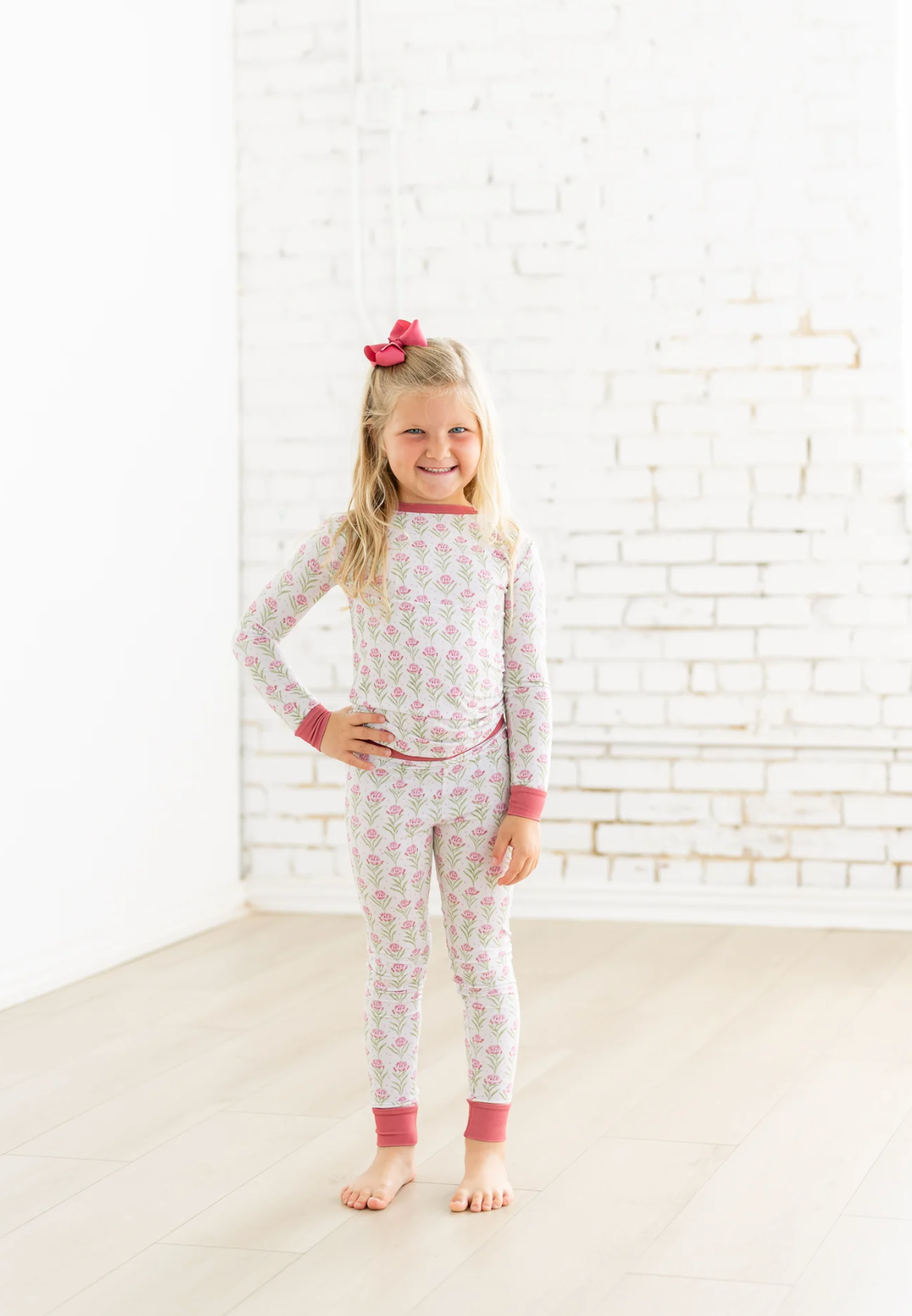 Blooms and Stars Long Sleeve Pajama Set