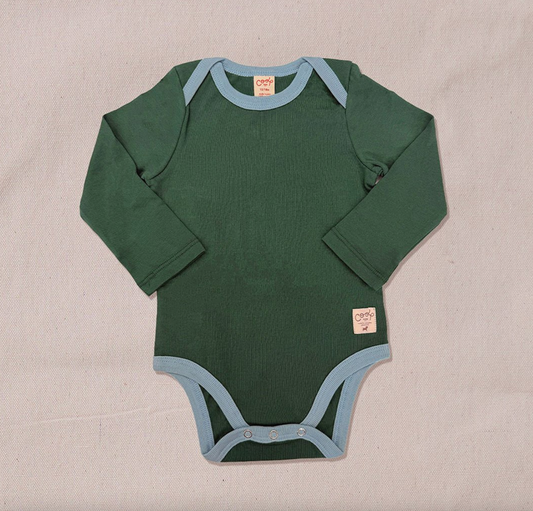 Pink Chicken Baby Wonder Bodysuit - Pine