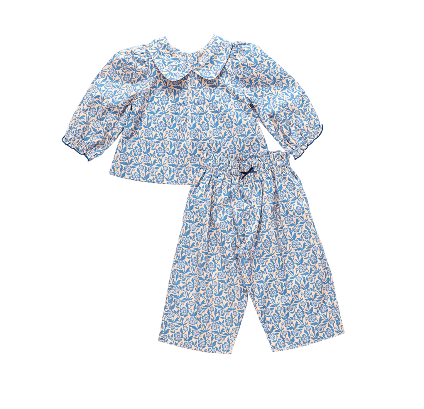 Pink Chicken Baby Girls Dawson 2-Piece Set - Blue Climbing Floral