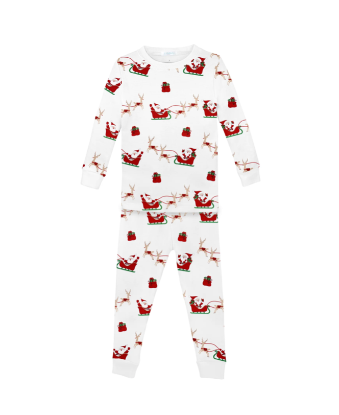 Santa Sleigh Printed Pajama