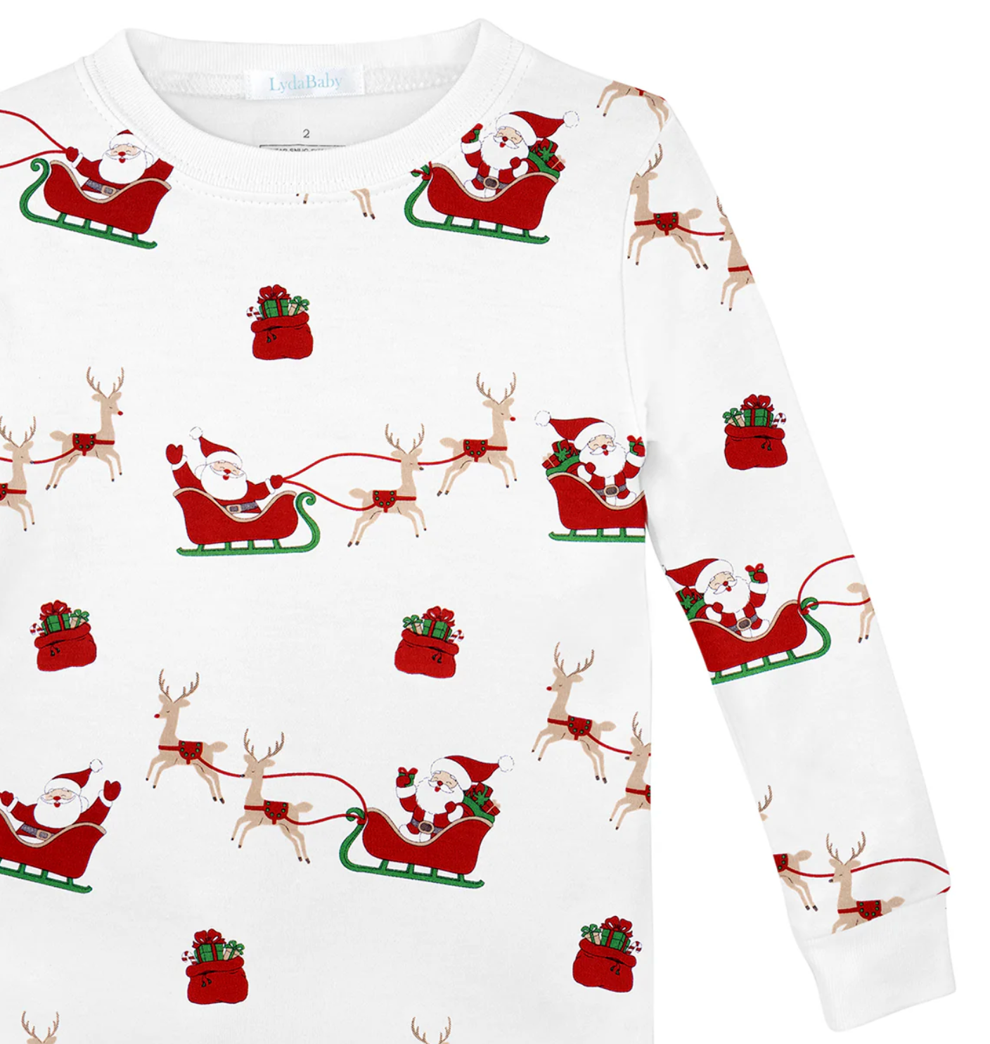 Santa Sleigh Printed Pajama