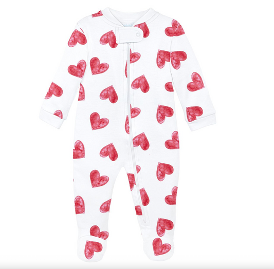 Love You Zipper Footie
