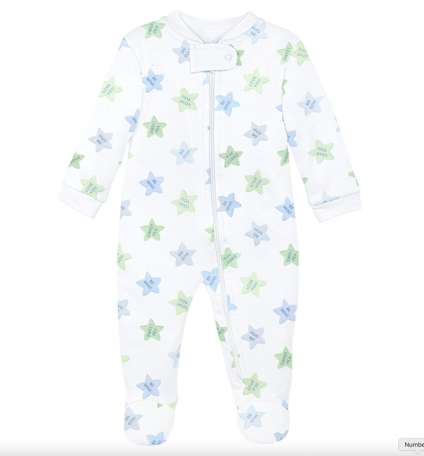 Sweet Stars Zipper Footie