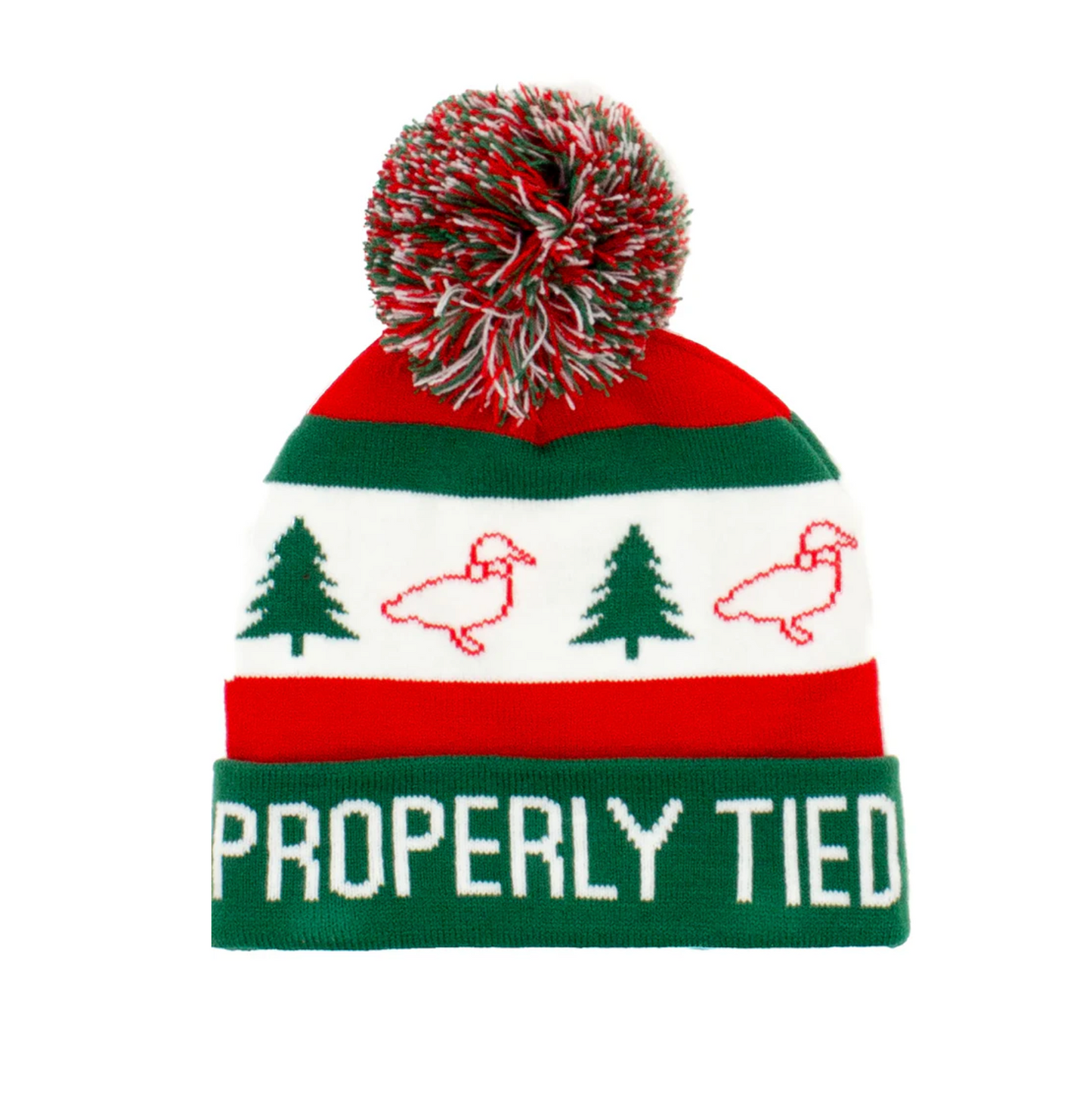 Properly Tied Boys Breck Beanie - Christmas Tree
