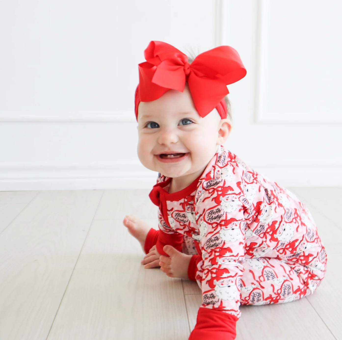 Ho Ho Howdy Pink Zipper Romper