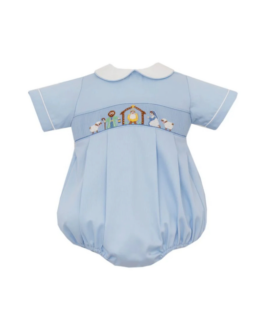 Nativity Boy's Blue Pique Bubble