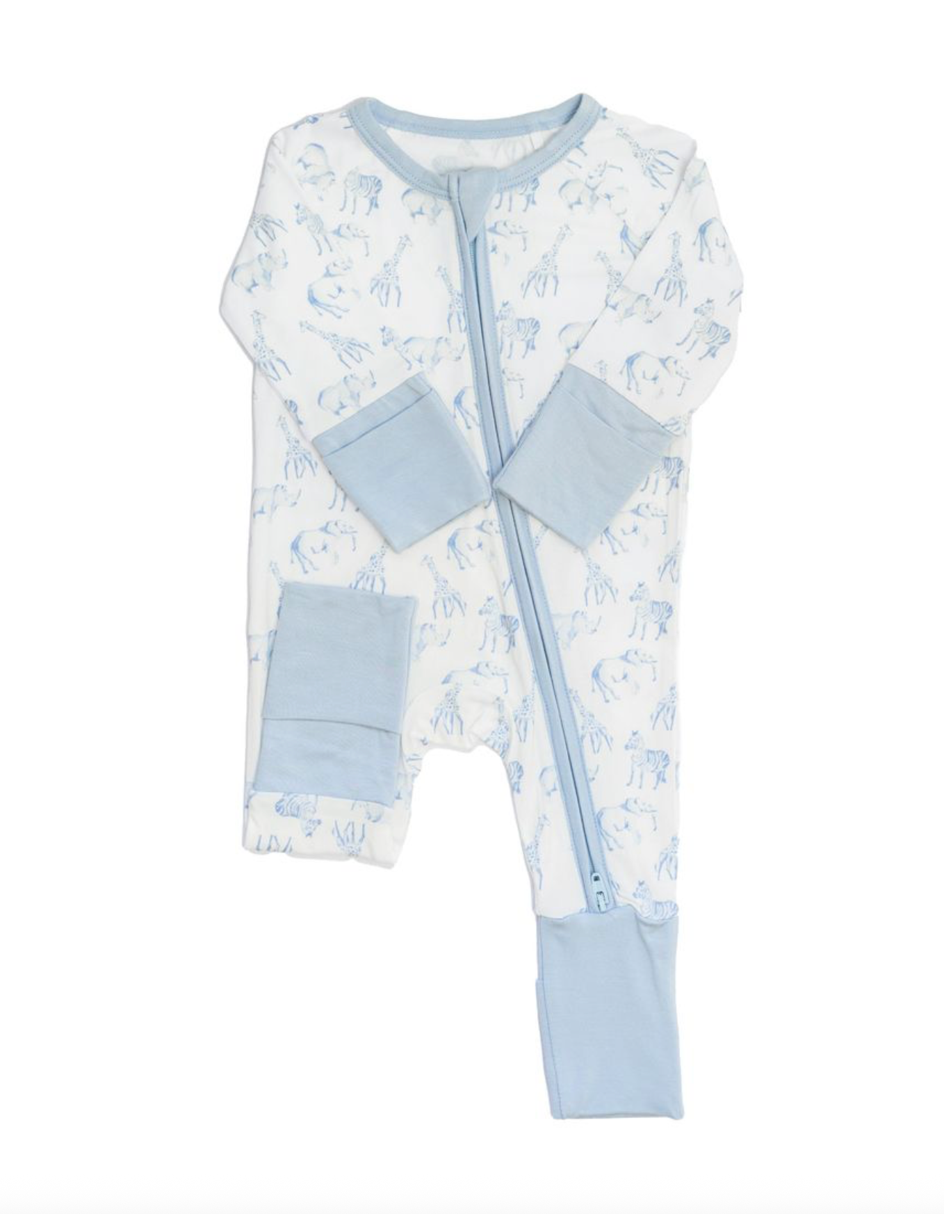 Blue Safari Sleep Romper