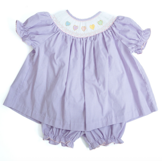 Rainbow Hearts Annabelle Bloomer Set