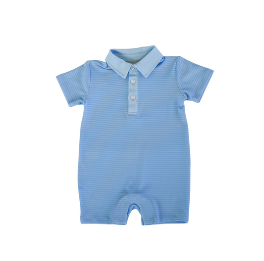 Tripp Romper - Blue Stripes