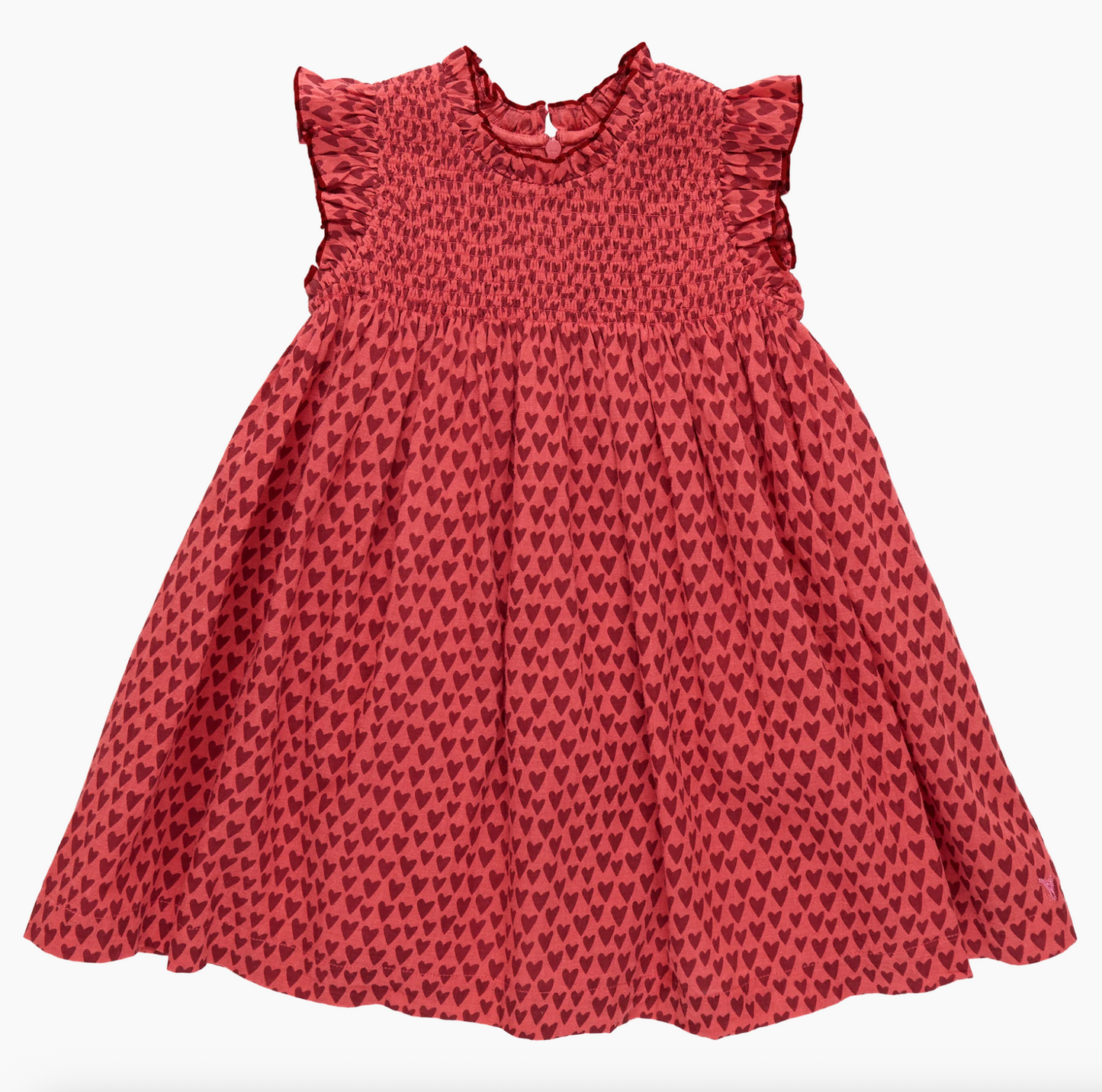 Pink Chicken Girls Stevie Dress - Red Mini Hearts
