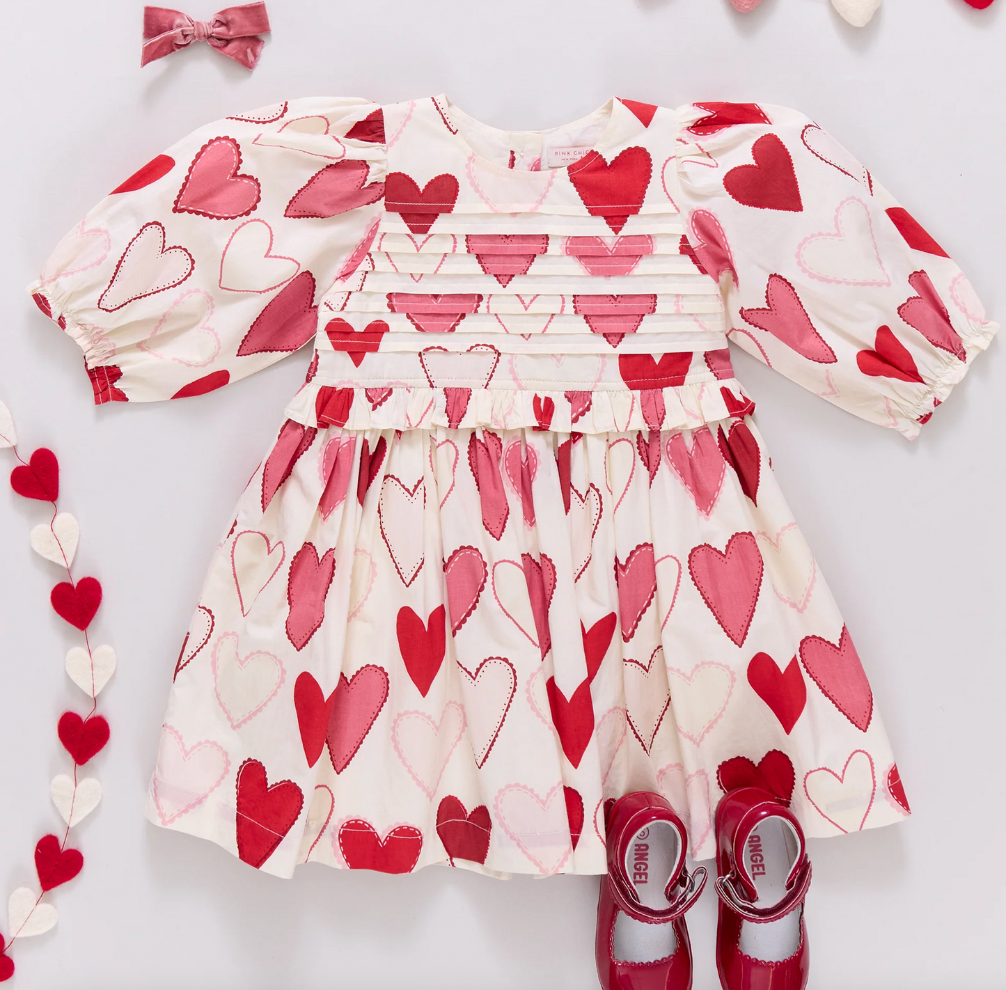Pink Chicken Girls Renee Dress - Gradient Hearts
