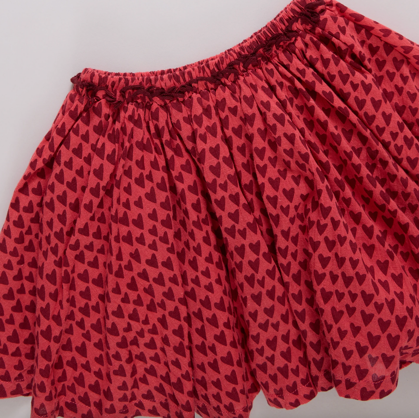 Pink Chicken Girls Gianna Skirt - Red Mini Hearts