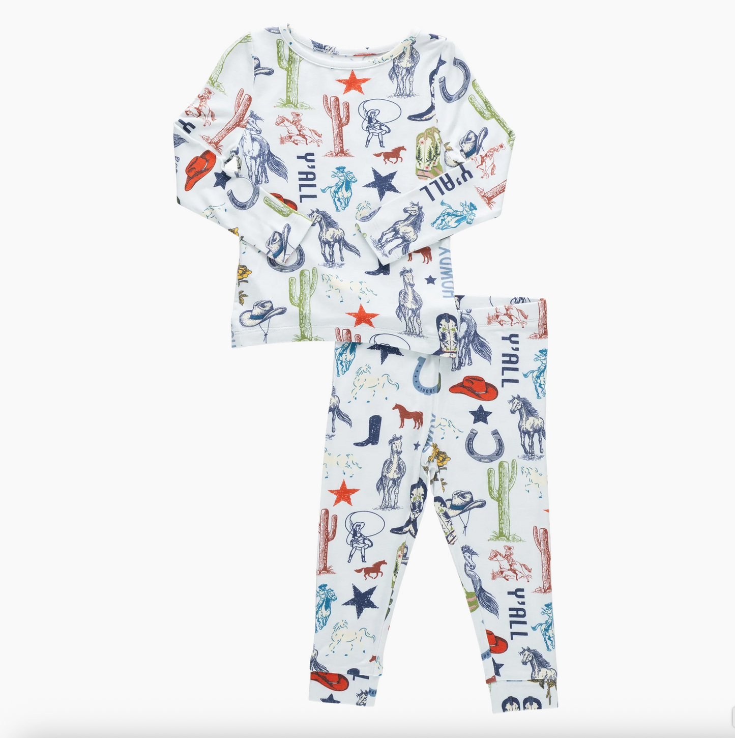 Pink Chicken Kids Bamboo PJ Set - Western Dreams