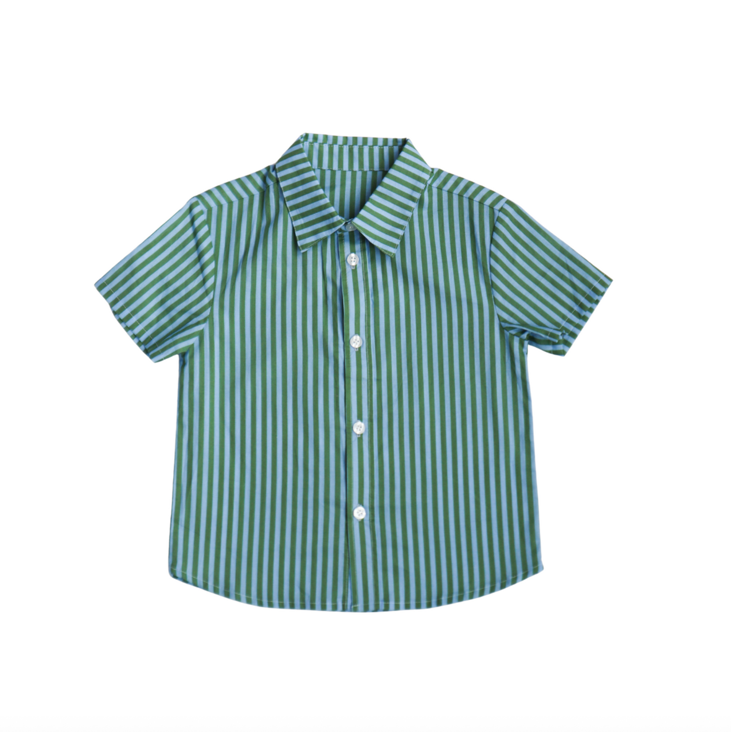 Beau Shirt - Blue & Green Stripe