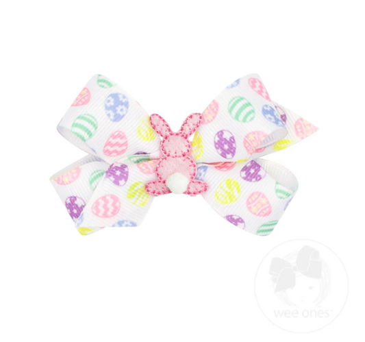 Mini Easter Print Grosgrain Hair Bow