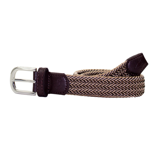 Properly Tied Boys Country Club Stretch Belt - Saddle