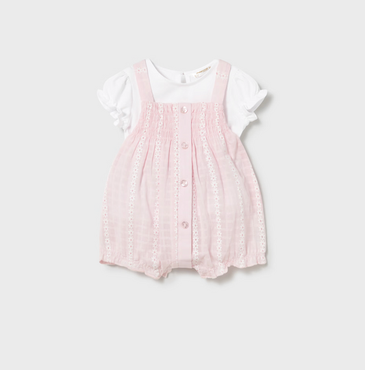 Baby Girl Dungaree and T-shirt Set