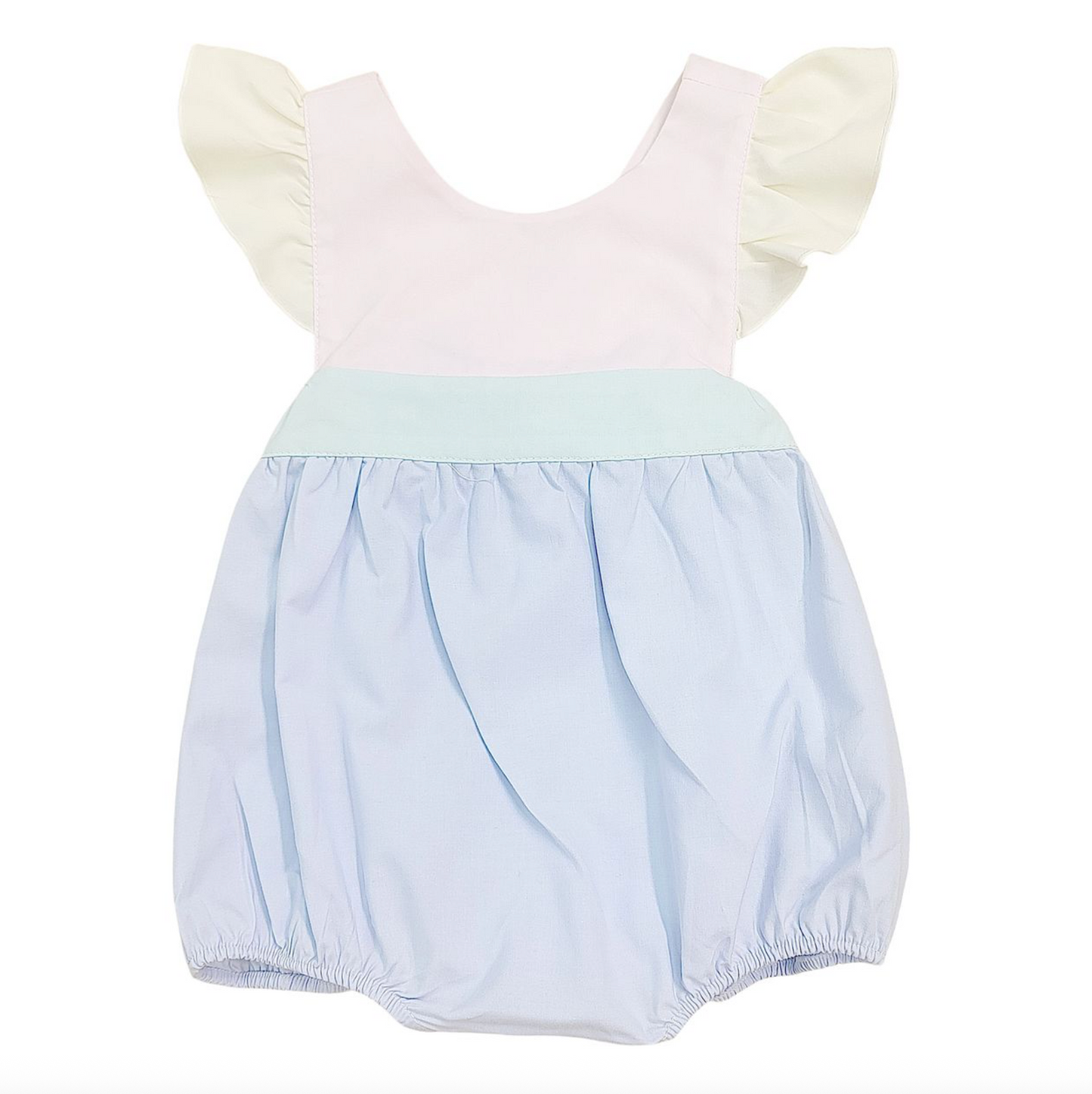 Color Block Bow Back Bubble