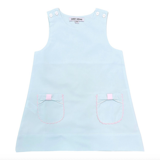 Mint Bow Pocket Dress
