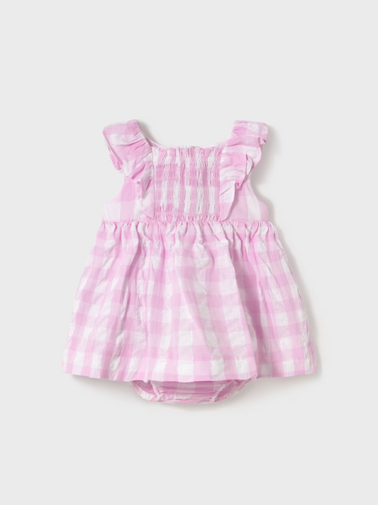 Pink Gingham Dress With Matching Bloomers