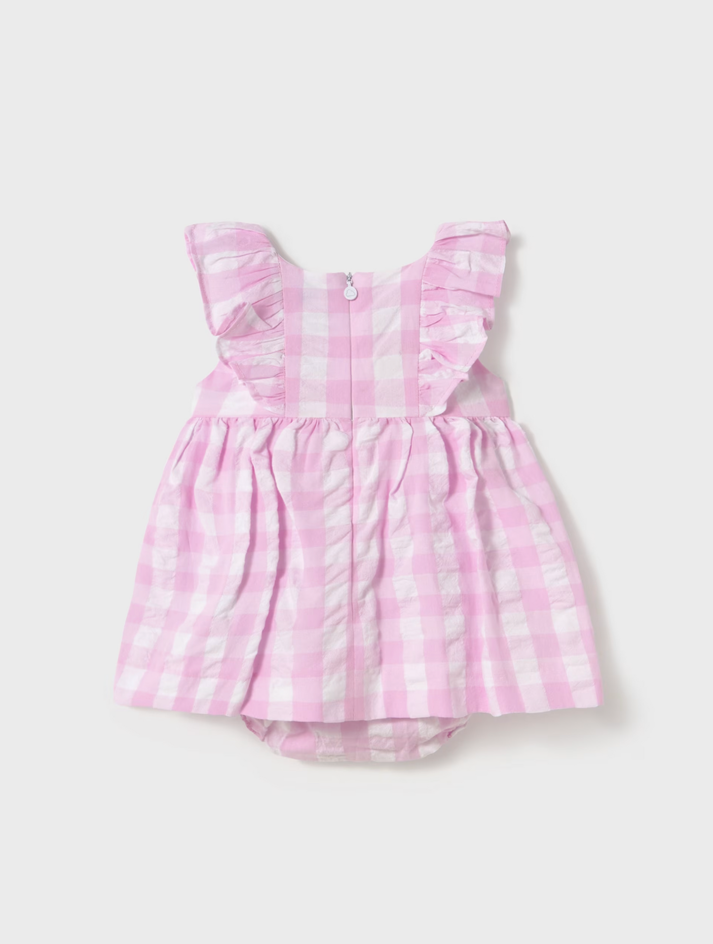 Pink Gingham Dress With Matching Bloomers