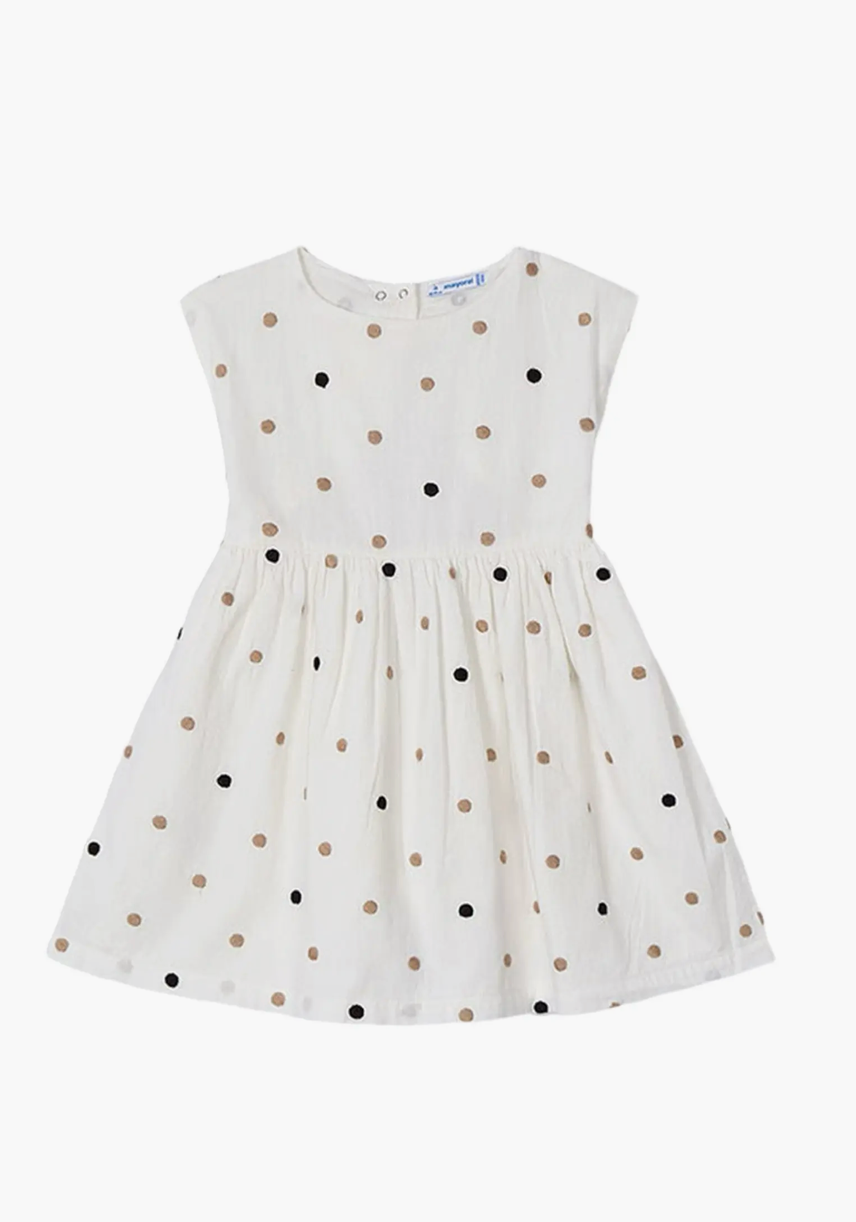 Polka Dot Embroidered Dress