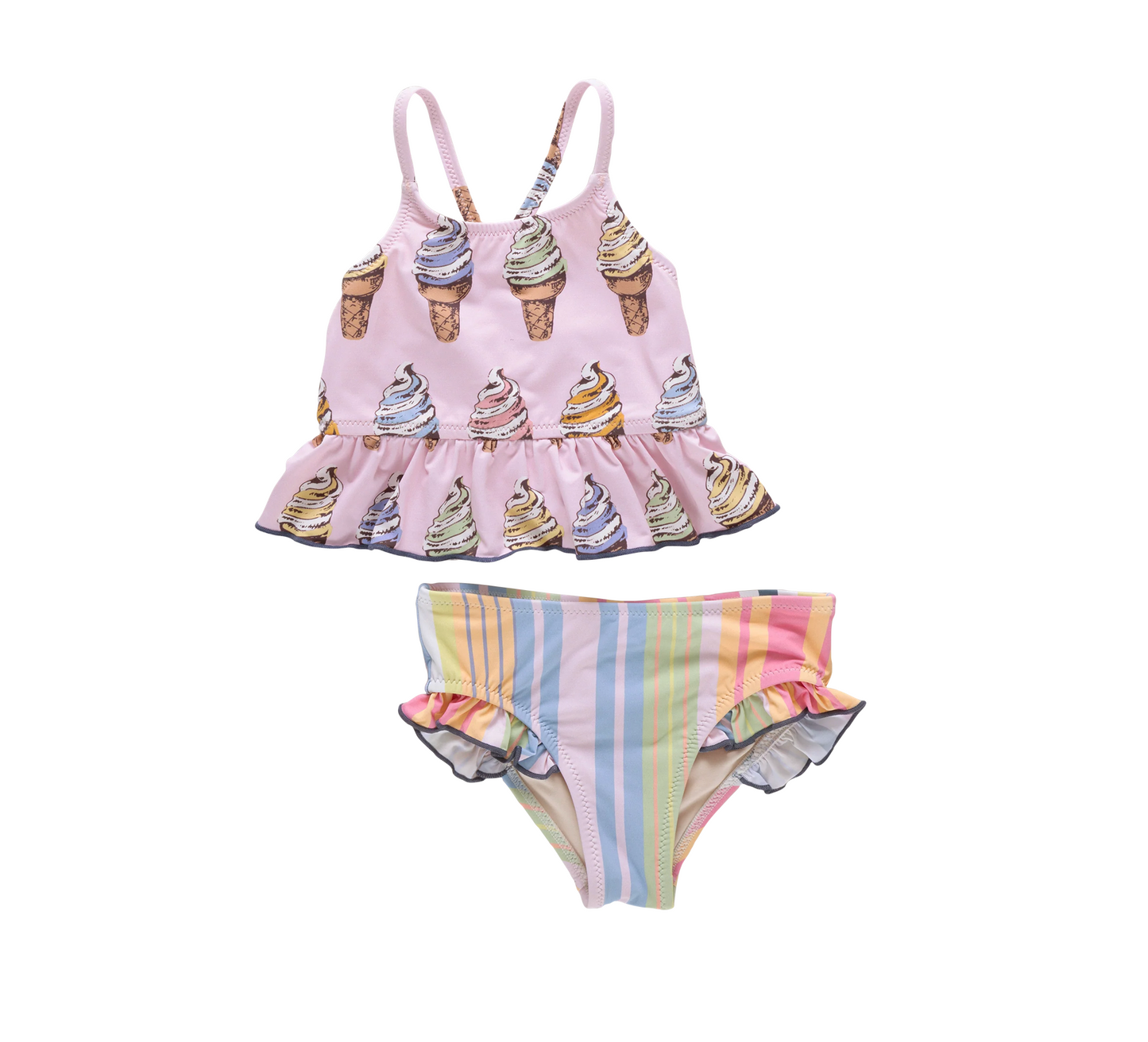 Pink Chicken Girls Joy Tankini - Soft Serve