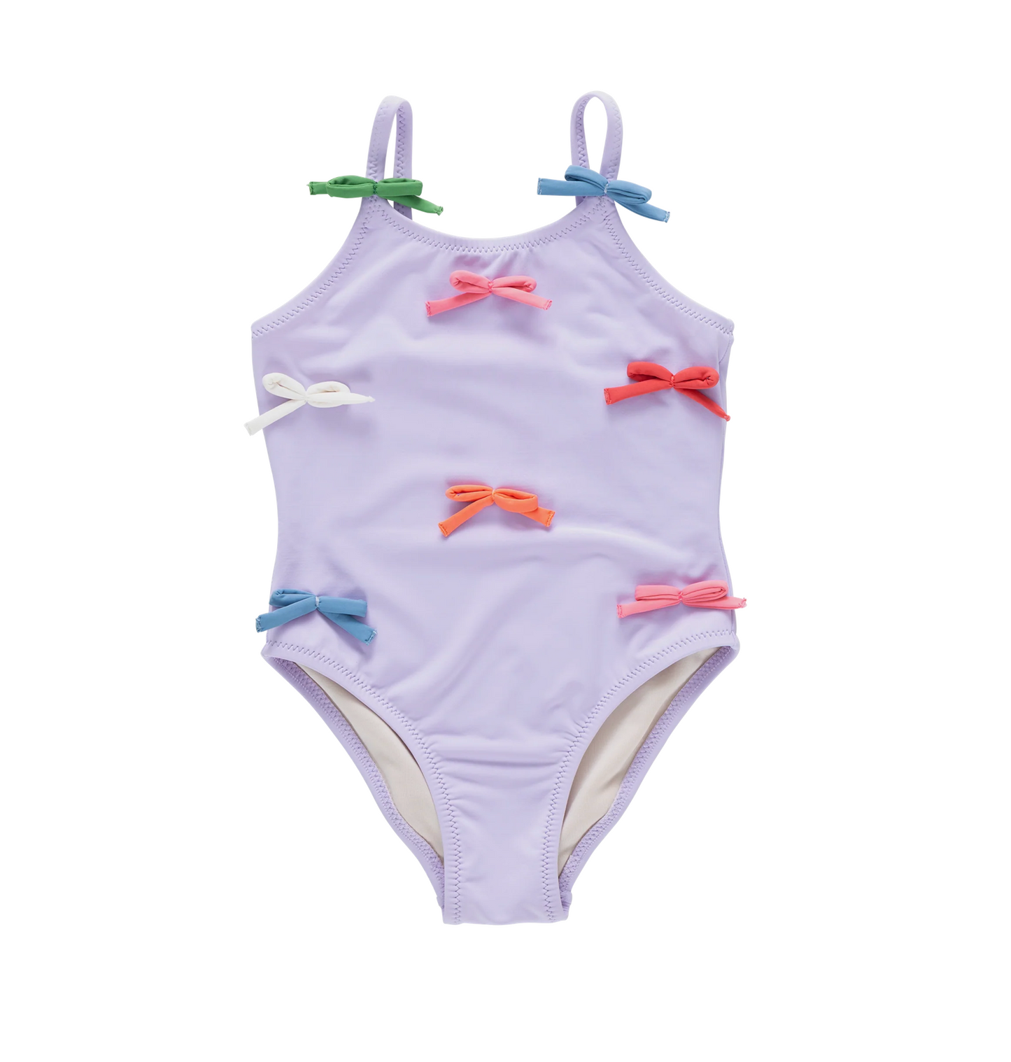 Pink Chicken Girls Lottie Suit - Lavender Multi Bow Appliqué