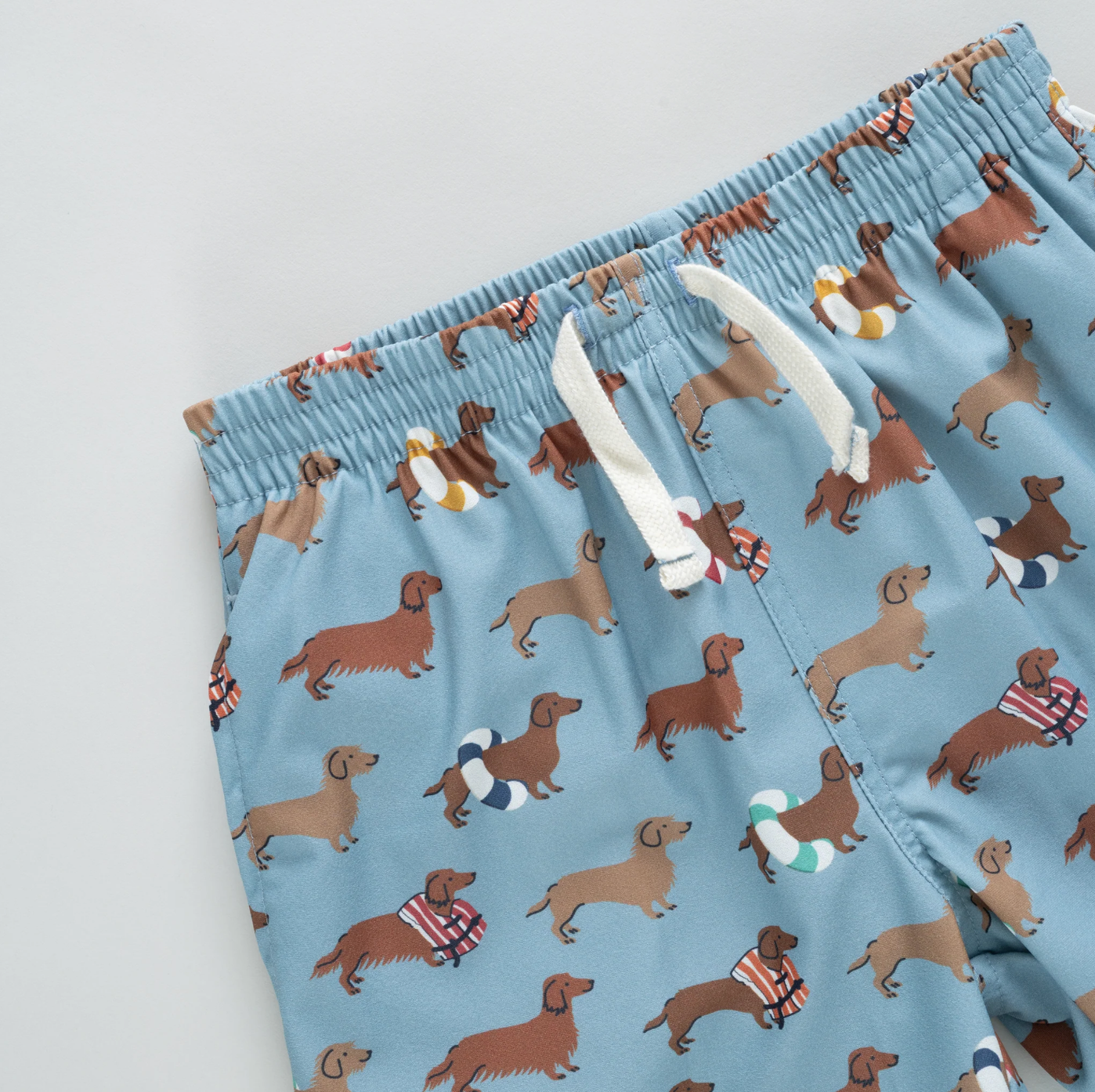 Pink Chicken Boys Swim Trunk - Dachshunds