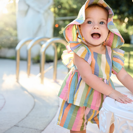 Pink Chicken Baby Girls Elsie 2 Piece Set - Parade Stripe