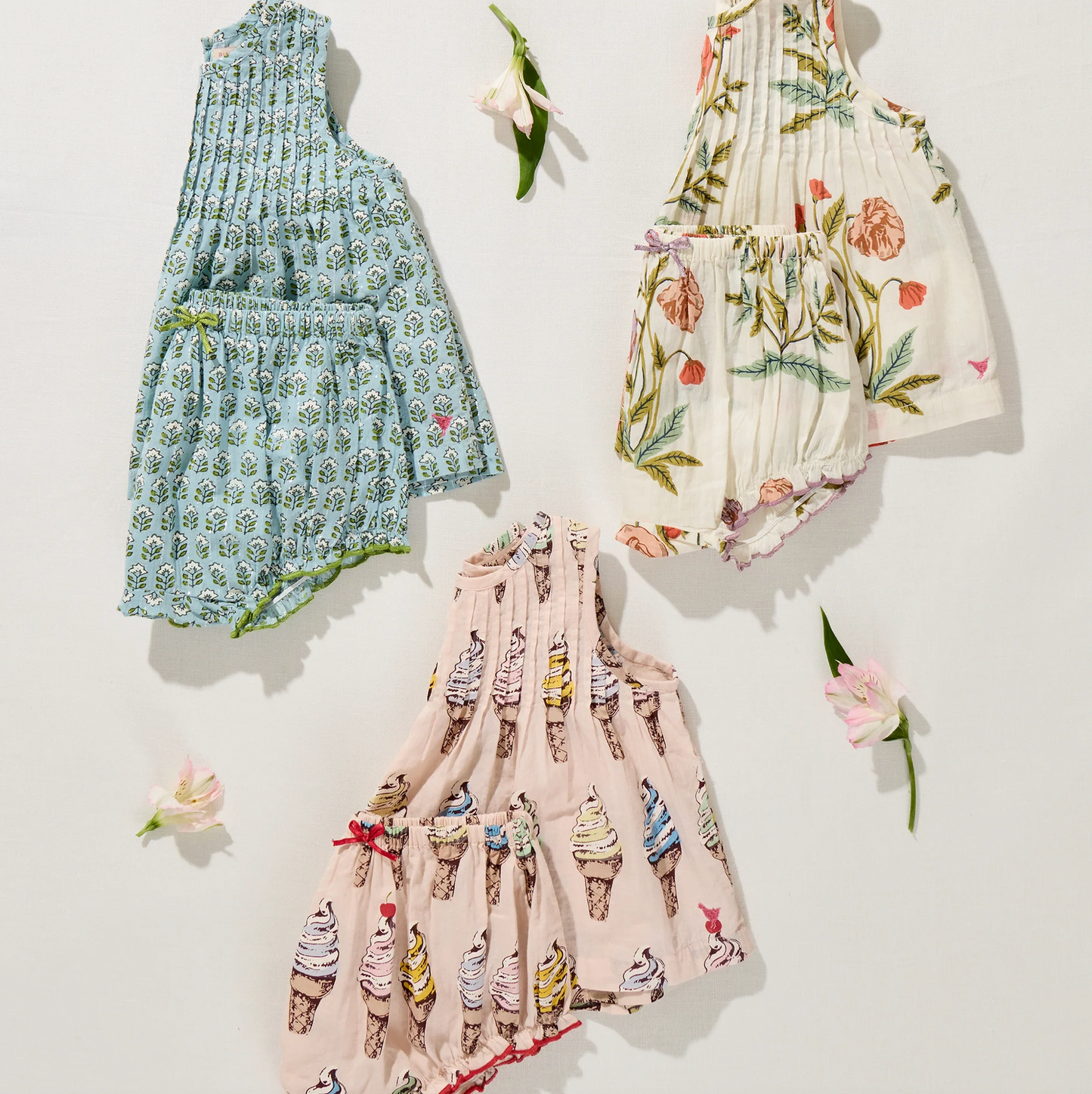 Pink Chicken Baby Girls Jaipur 2-Piece Set - Rosewick Poppy