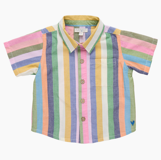 Pink Chicken Boys Jack Shirt - Parade Stripe